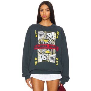 DAYDREAMER Sublime Playing Card Bf Crew Sweatshirt Vintage Black Size Small NWT